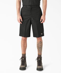 Loose Fit Flat Front Work Shorts. 13