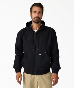 Unlined Canvas Hooded Bomber