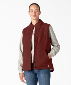 Women's Fleece Lined Duck Canvas Vest