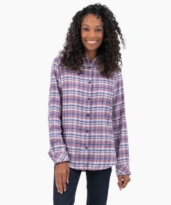 Women's Plaid Flannel Long Sleeve Shirt