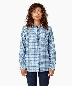 Women's Plaid Flannel Long Sleeve Shirt
