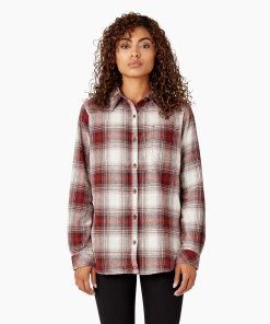 Women's Plaid Flannel Long Sleeve Shirt