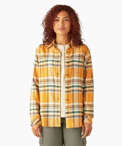 Women's Plaid Flannel Long Sleeve Shirt