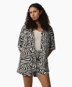 Women's Zebra Print Work Shirt