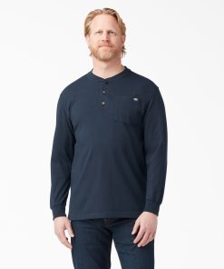 Heavyweight Long Sleeve Henley T-Shirt
