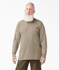 Heavyweight Long Sleeve Henley T-Shirt