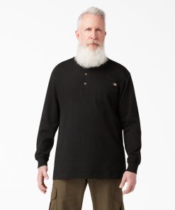 Heavyweight Long Sleeve Henley T-Shirt