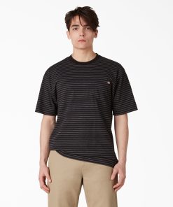 Regular Fit Striped Pocket T-Shirt