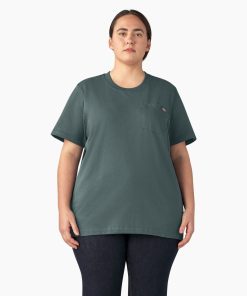 Women's Plus Heavyweight Short Sleeve Pocket T-Shirt