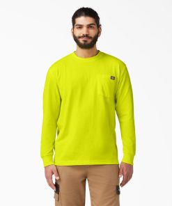 Heavyweight Neon Long Sleeve Pocket T-Shirt