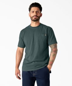 Heavyweight Heathered Short Sleeve Pocket T-Shirt